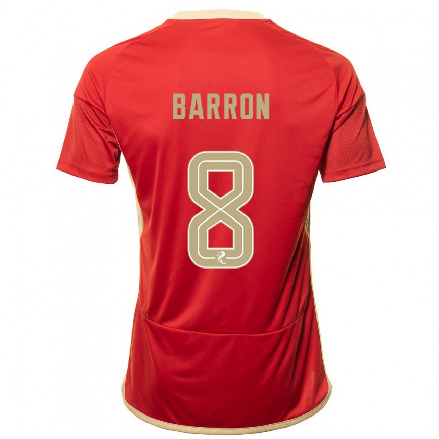 Men Football Connor Barron #8 Red Home Jersey 2023/24 T-Shirt Canada