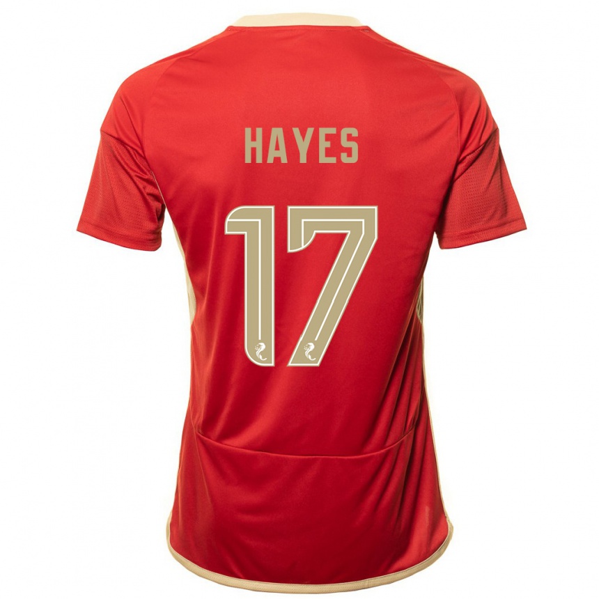 Men Football Jonny Hayes #17 Red Home Jersey 2023/24 T-Shirt Canada