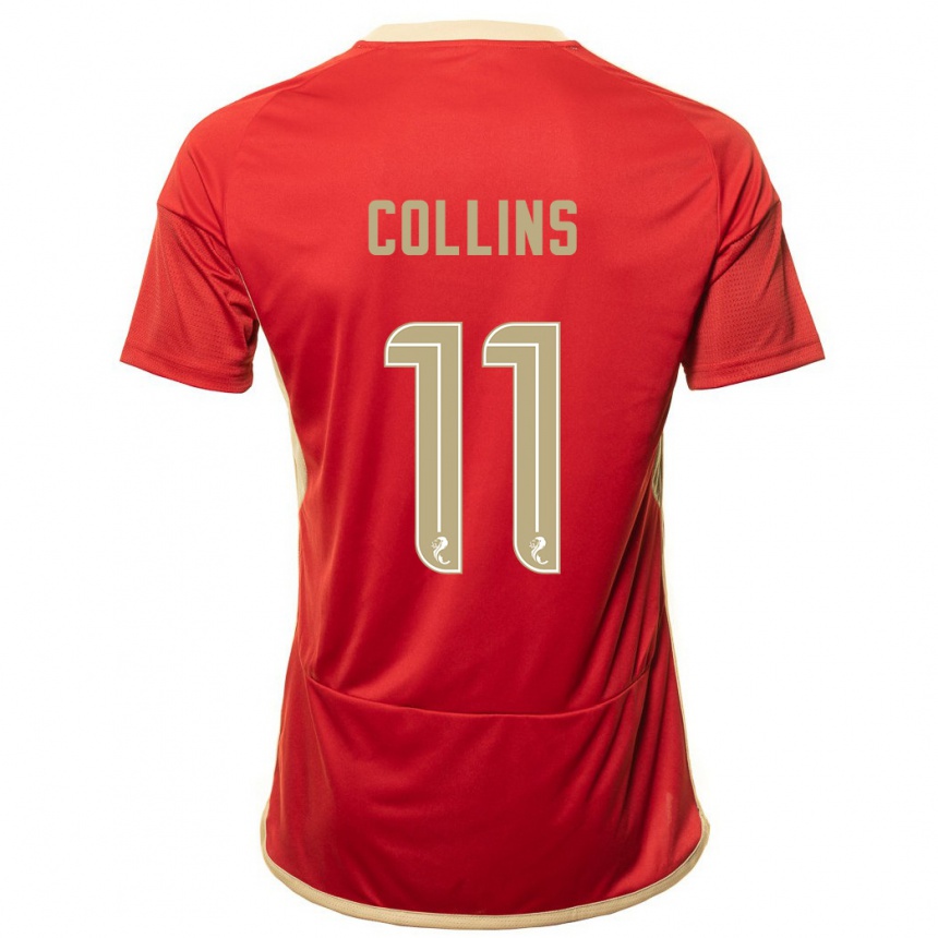 Men Football Bailley Collins #11 Red Home Jersey 2023/24 T-Shirt Canada