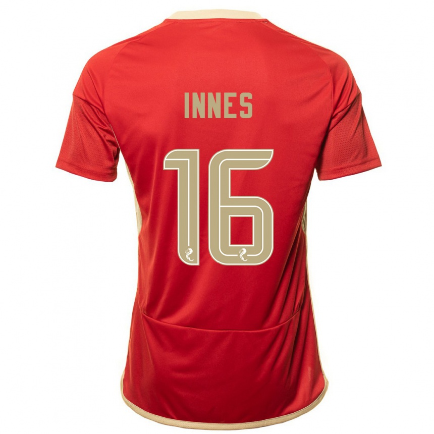 Homme Football Maillot Hannah Innes #16 Rouge Tenues Domicile 2023/24 Canada