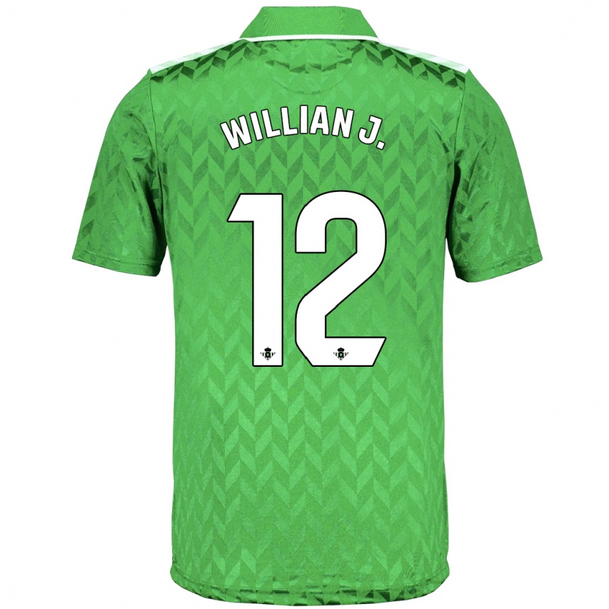 Men Football Willian José #12 Green Away Jersey 2023/24 T-Shirt Canada