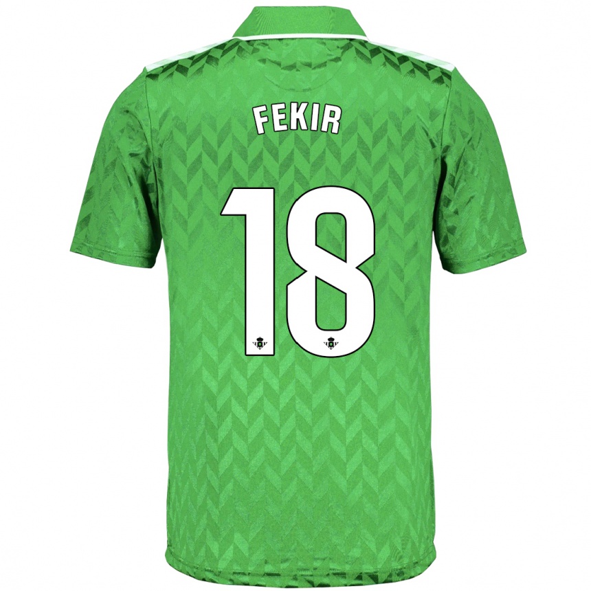 Men Football Yassin Fekir #18 Green Away Jersey 2023/24 T-Shirt Canada