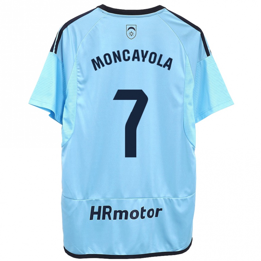 Men Football Jon Moncayola #7 Blue Away Jersey 2023/24 T-Shirt Canada