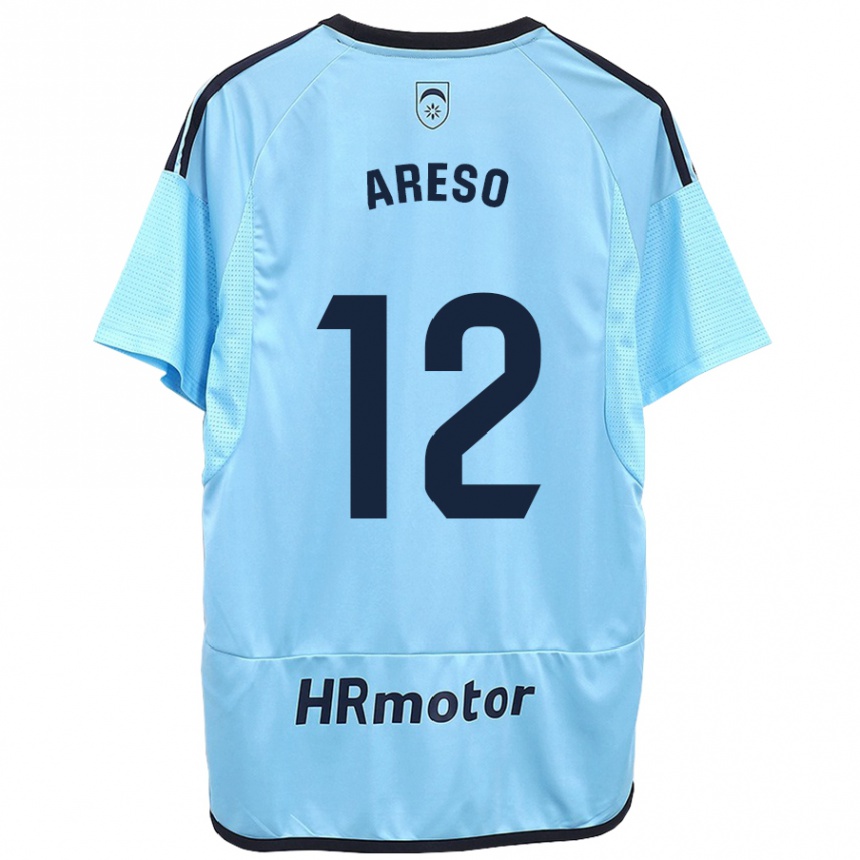 Men Football Jesús Areso #12 Blue Away Jersey 2023/24 T-Shirt Canada