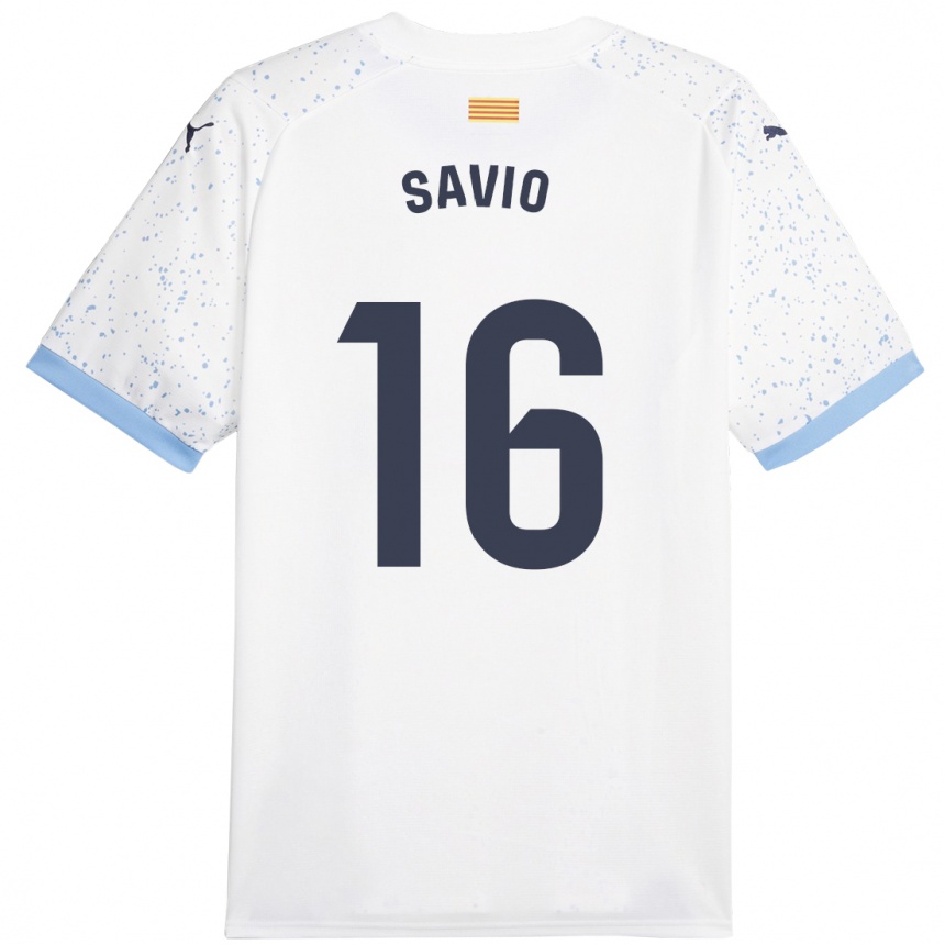 Men Football Sávio #16 White Away Jersey 2023/24 T-Shirt Canada