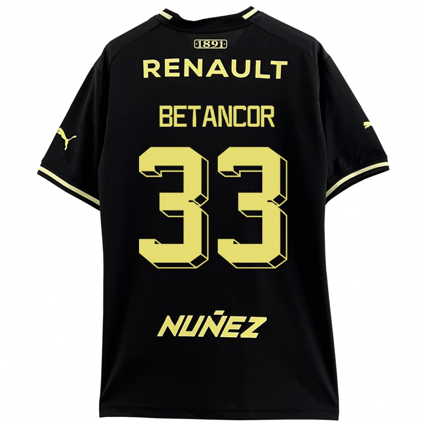 Men Football Bruno Betancor #33 Black Away Jersey 2023/24 T-Shirt Canada