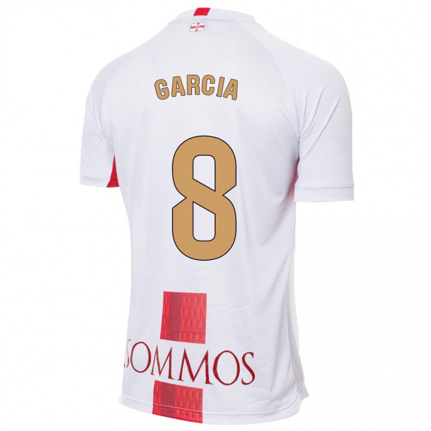 Men Football David García #8 White Away Jersey 2023/24 T-Shirt Canada