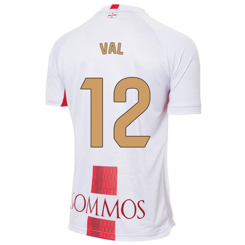 Men Football Ángel Val #12 White Away Jersey 2023/24 T-Shirt Canada