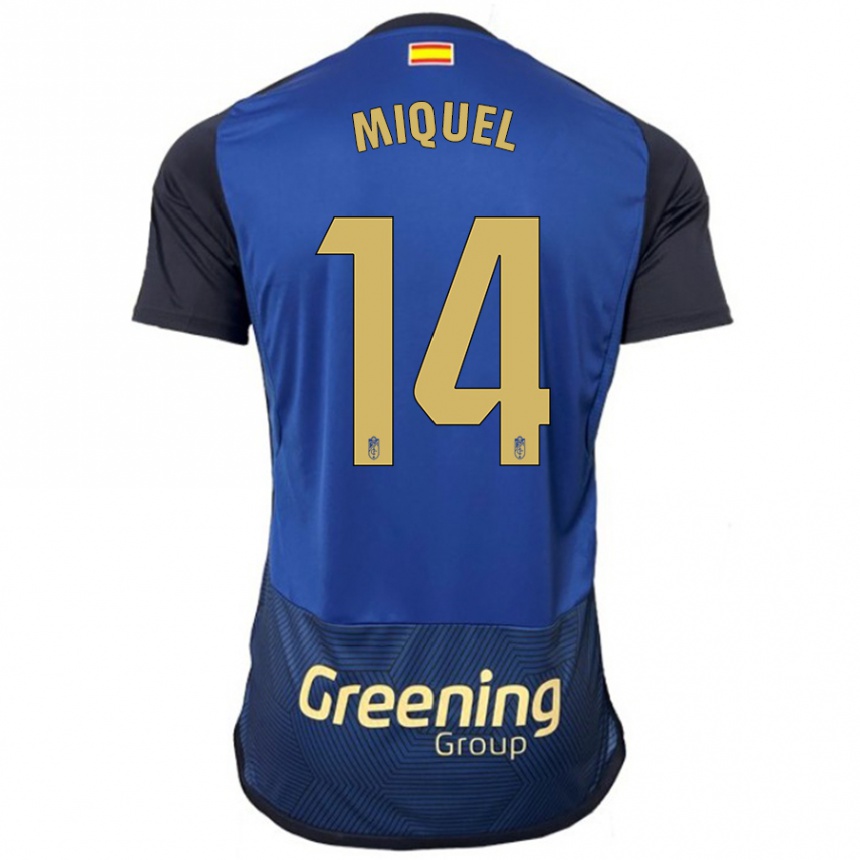 Homme Football Maillot Ignasi Miquel #14 Marin Tenues Extérieur 2023/24 Canada