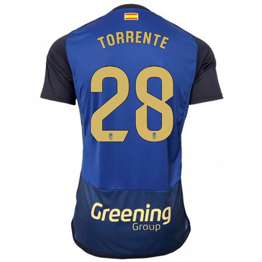 Homme Football Maillot Raúl Torrente #28 Marin Tenues Extérieur 2023/24 Canada