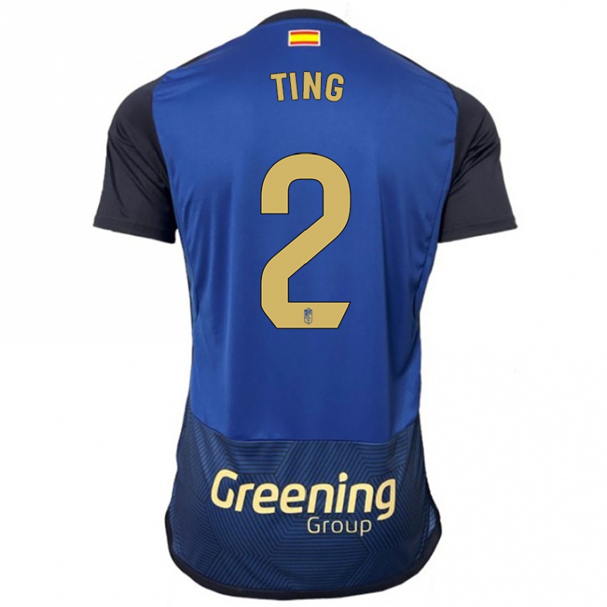 Homme Football Maillot Xie Ting #2 Marin Tenues Extérieur 2023/24 Canada