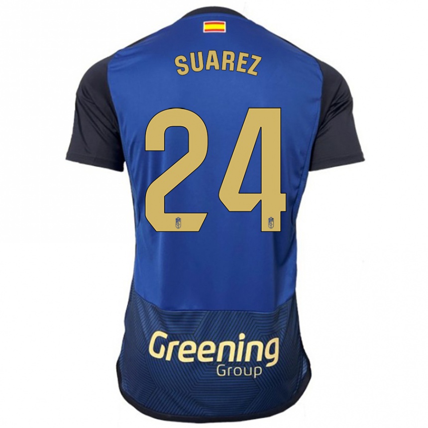 Homme Football Maillot Carlota Suárez #24 Marin Tenues Extérieur 2023/24 Canada