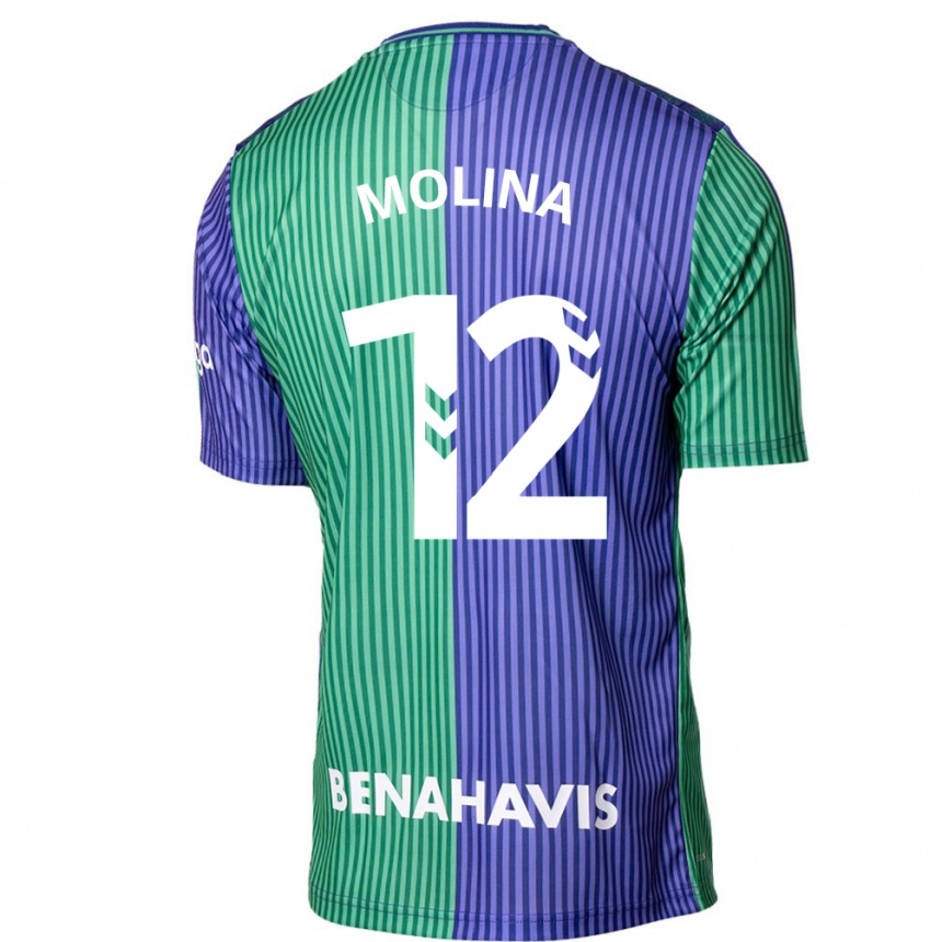 Homme Football Maillot Manu Molina #12 Vert Bleu Tenues Extérieur 2023/24 Canada