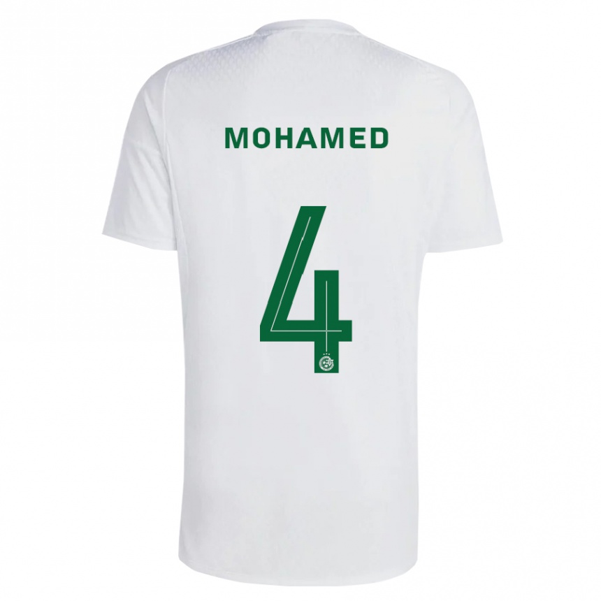 Men Football Ali Mohamed #4 Green Blue Away Jersey 2023/24 T-Shirt Canada