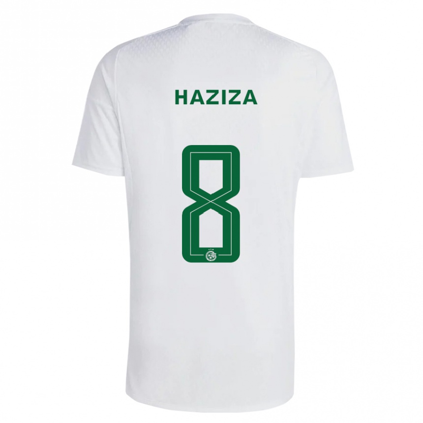 Men Football Dolev Haziza #8 Green Blue Away Jersey 2023/24 T-Shirt Canada