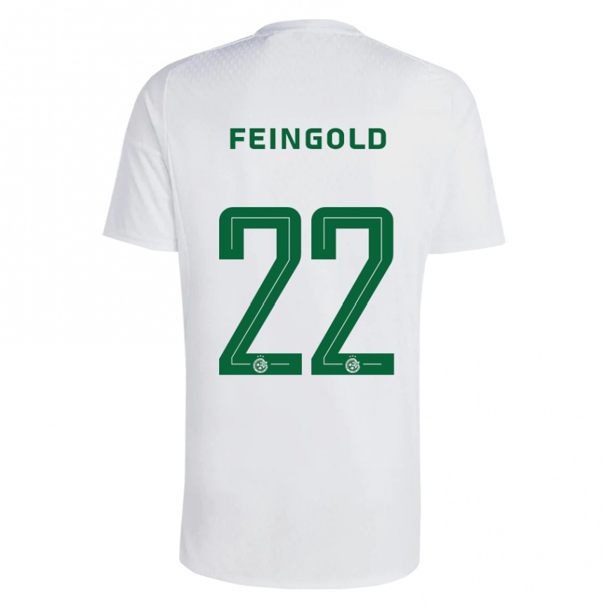 Men Football Ilay Feingold #22 Green Blue Away Jersey 2023/24 T-Shirt Canada