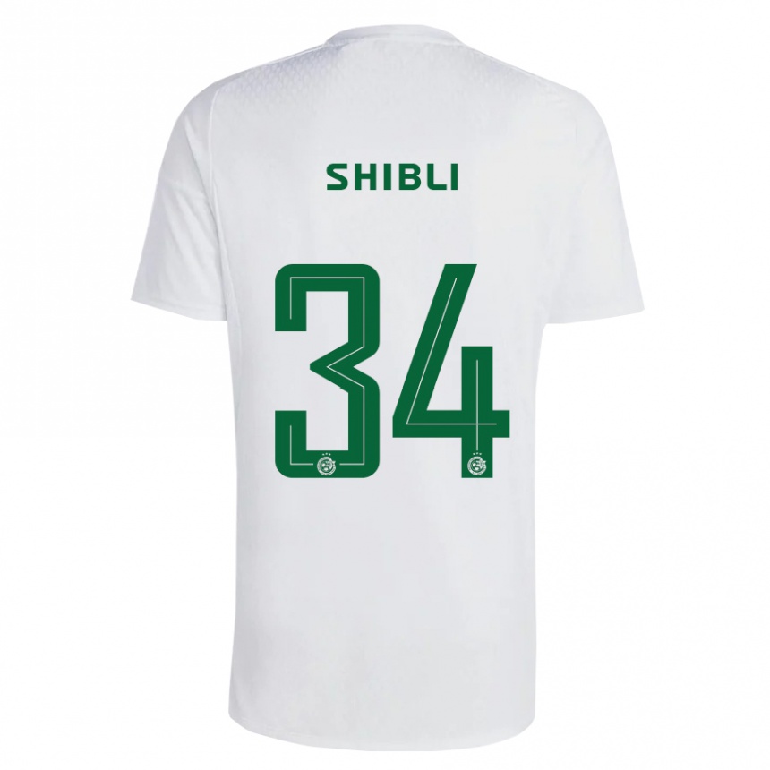 Men Football Hamza Shibli #34 Green Blue Away Jersey 2023/24 T-Shirt Canada