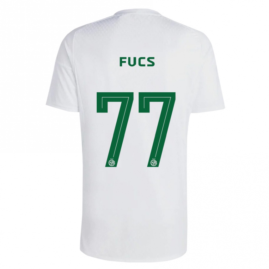 Men Football Roee Fucs #77 Green Blue Away Jersey 2023/24 T-Shirt Canada