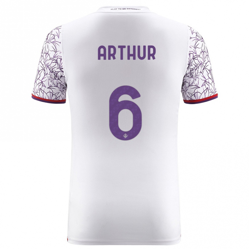 Men Football Arthur Melo #6 White Away Jersey 2023/24 T-Shirt Canada