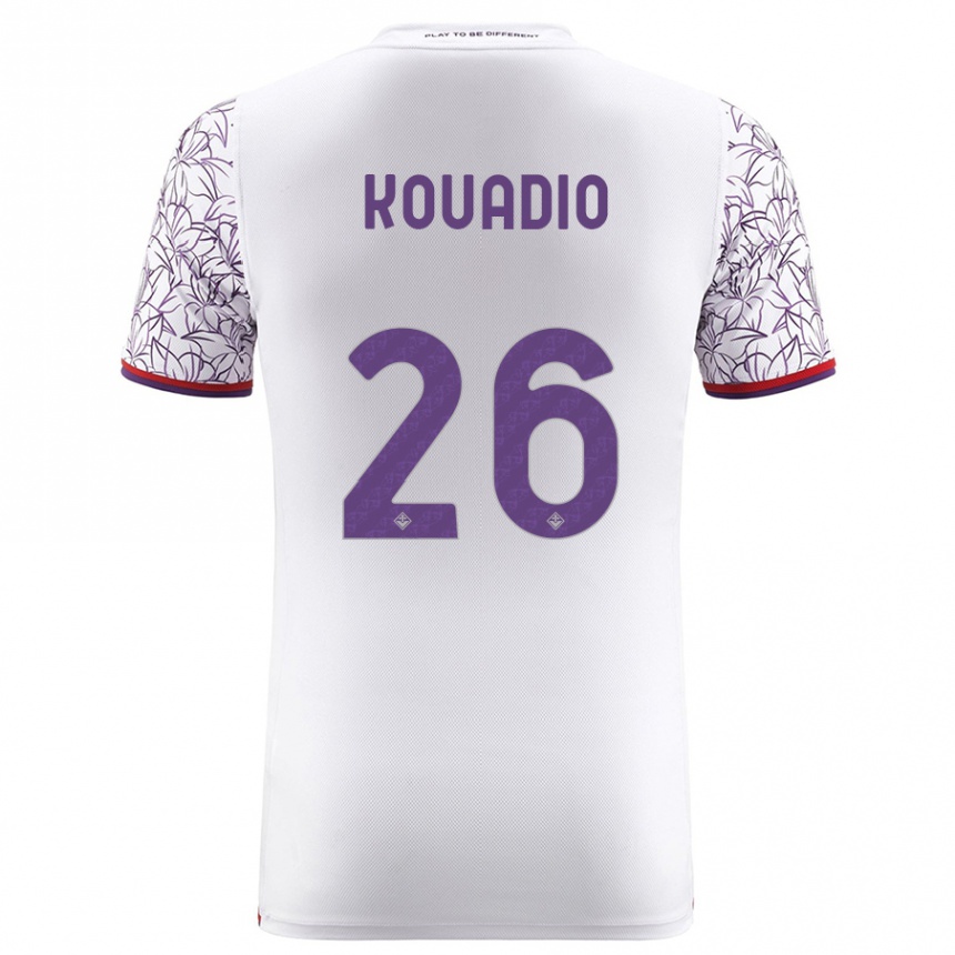 Men Football Eddy Kouadio #26 White Away Jersey 2023/24 T-Shirt Canada