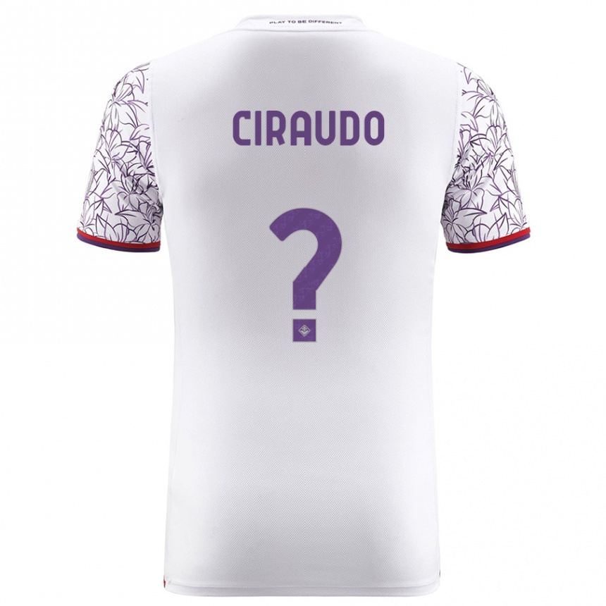 Men Football Alessio Ciraudo #0 White Away Jersey 2023/24 T-Shirt Canada