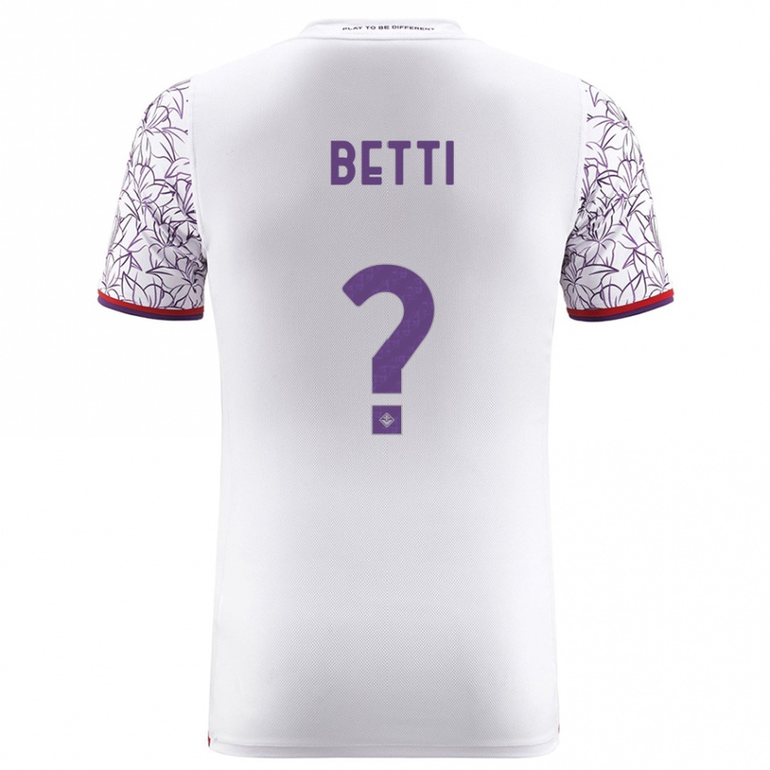 Men Football Tiziano Betti #0 White Away Jersey 2023/24 T-Shirt Canada