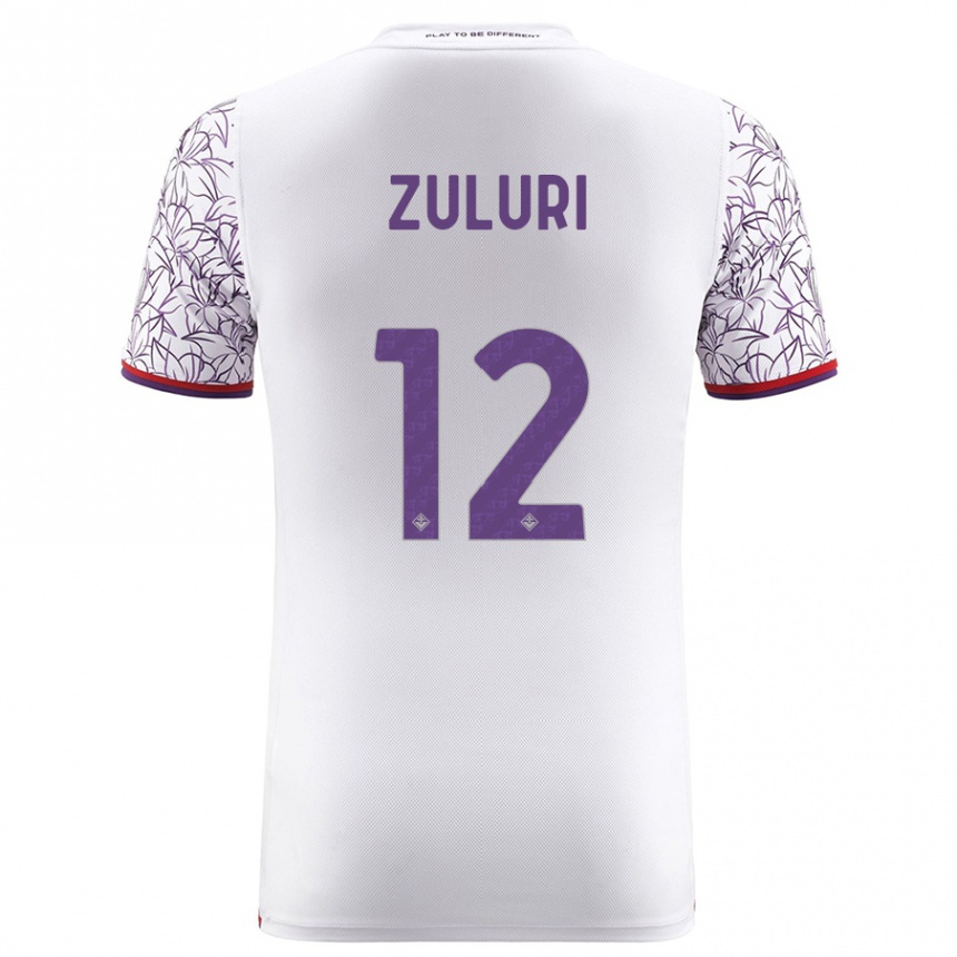 Men Football Athena Zuluri #12 White Away Jersey 2023/24 T-Shirt Canada