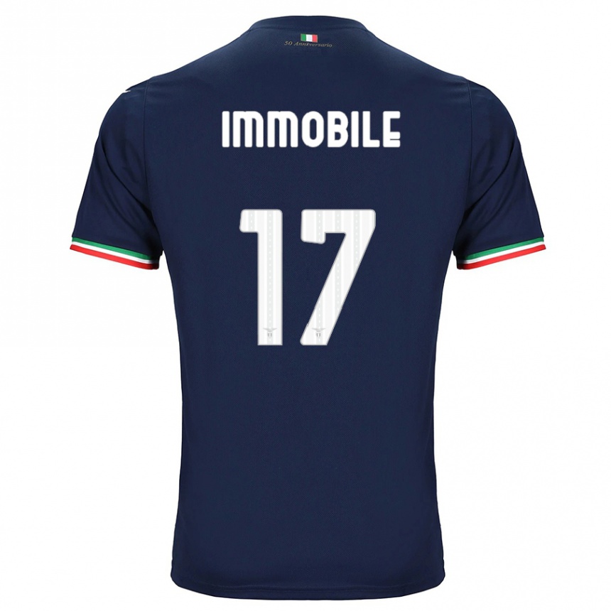 Homme Football Maillot Ciro Immobile #17 Marin Tenues Extérieur 2023/24 Canada