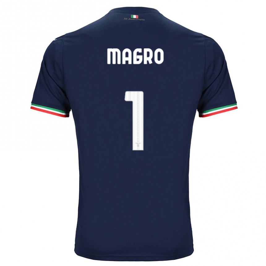 Men Football Federico Magro #1 Navy Away Jersey 2023/24 T-Shirt Canada