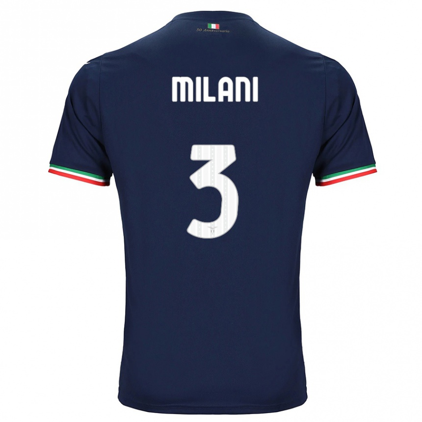 Homme Football Maillot Alessandro Milani #3 Marin Tenues Extérieur 2023/24 Canada