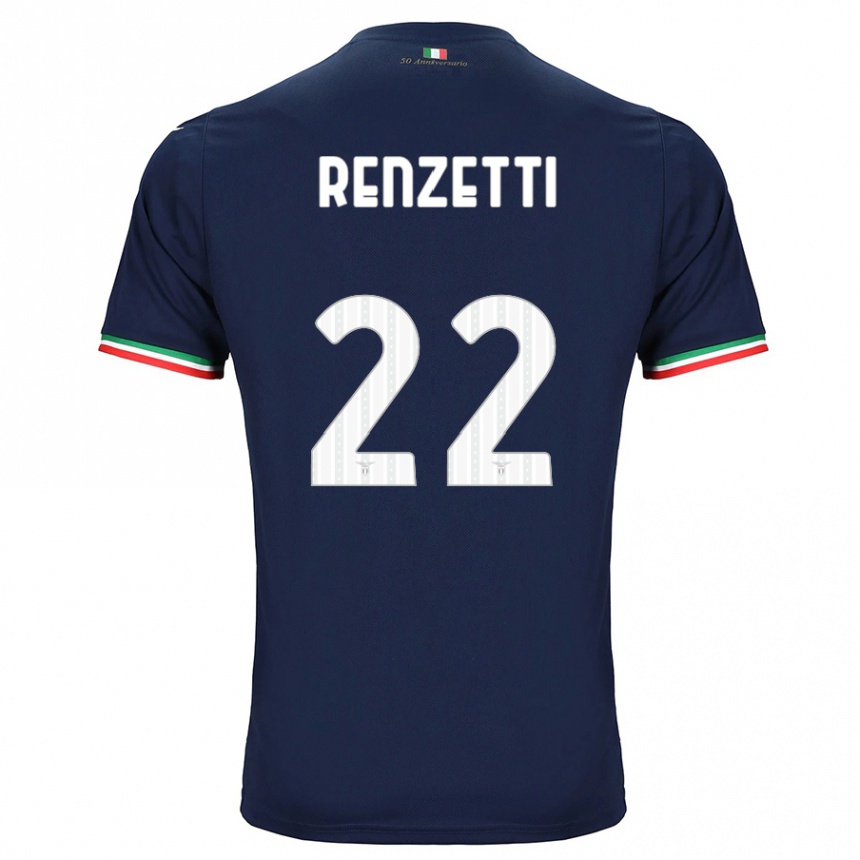 Men Football Davide Renzetti #22 Navy Away Jersey 2023/24 T-Shirt Canada