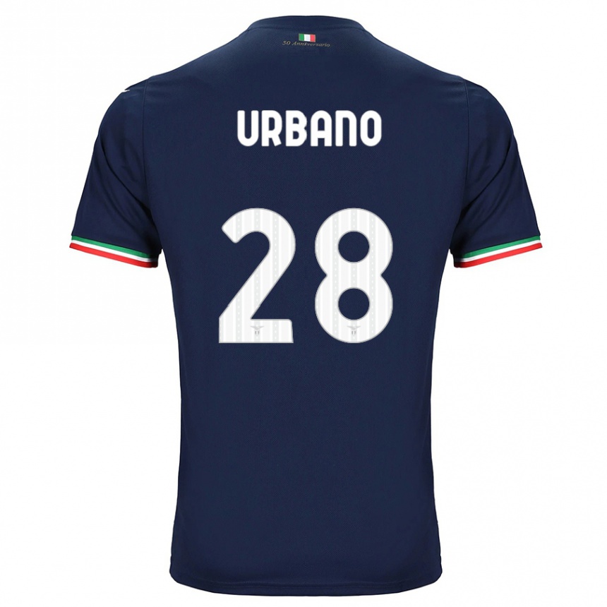 Men Football Nicolò Urbano #28 Navy Away Jersey 2023/24 T-Shirt Canada