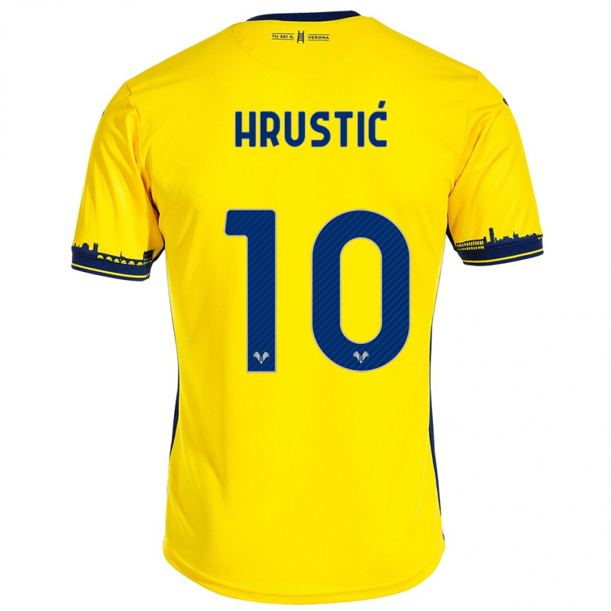 Homme Football Maillot Ajdin Hrustić #10 Jaune Tenues Extérieur 2023/24 Canada