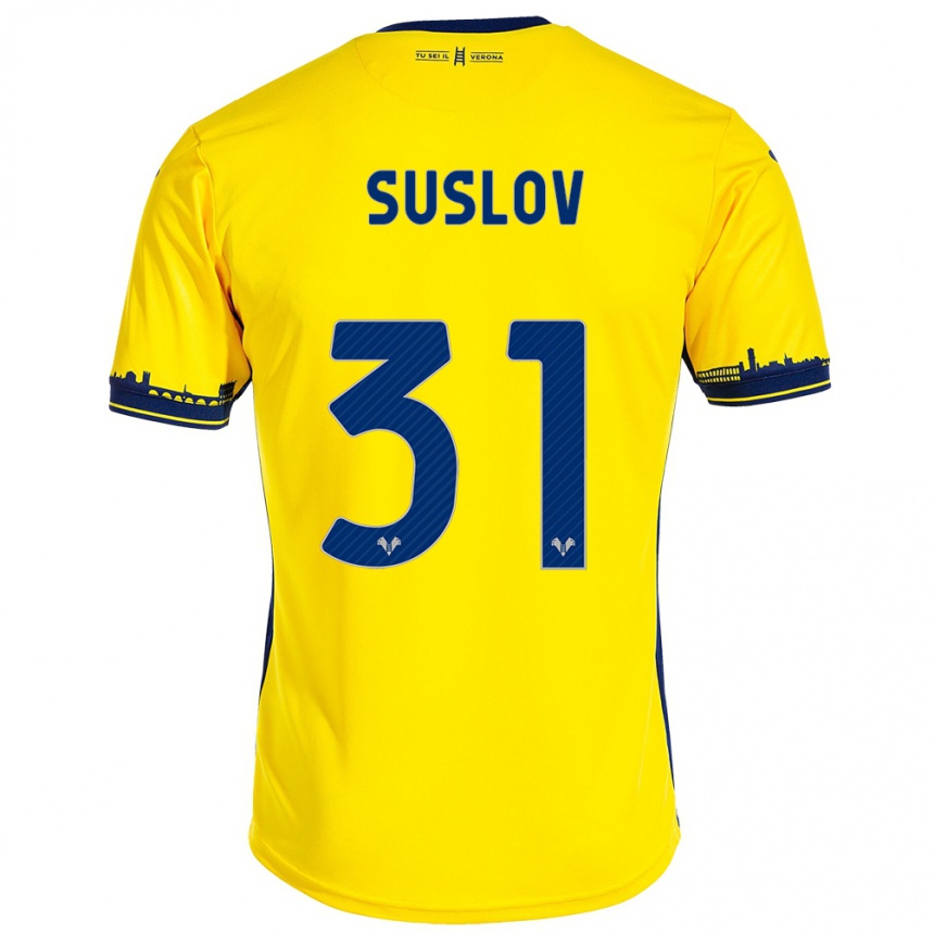 Men Football Tomas Suslov #31 Yellow Away Jersey 2023/24 T-Shirt Canada