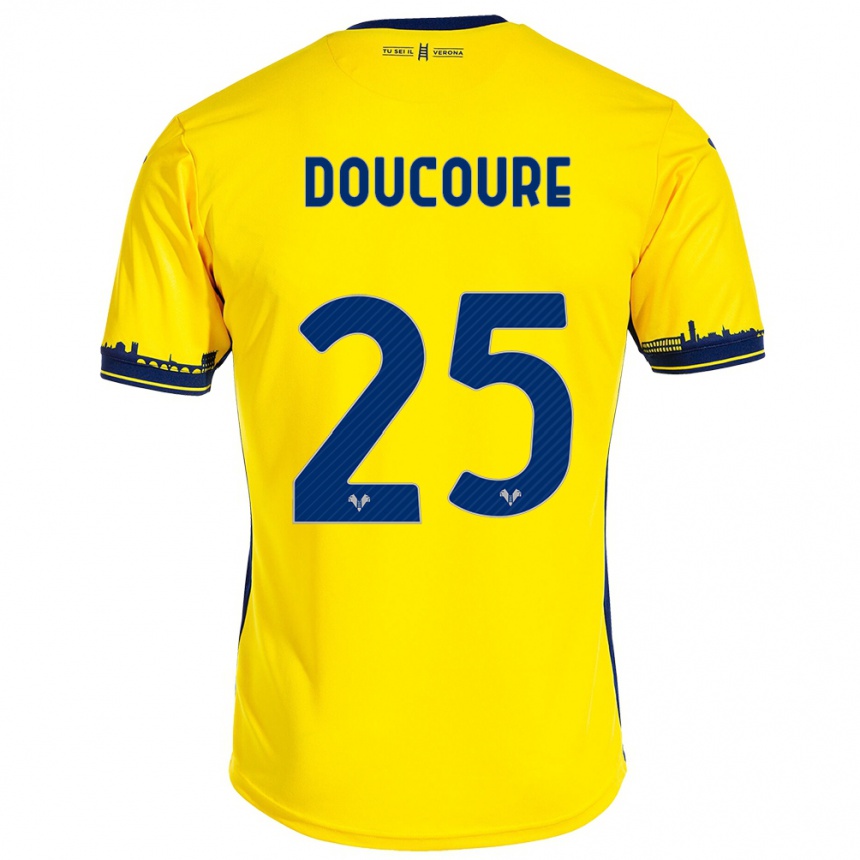 Men Football Mamedi Doucouré #25 Yellow Away Jersey 2023/24 T-Shirt Canada