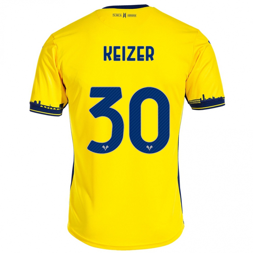 Men Football Fanny Keizer #30 Yellow Away Jersey 2023/24 T-Shirt Canada