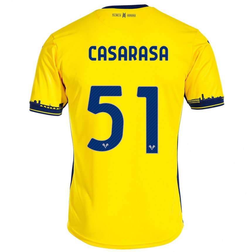 Men Football Asia Casarasa #51 Yellow Away Jersey 2023/24 T-Shirt Canada