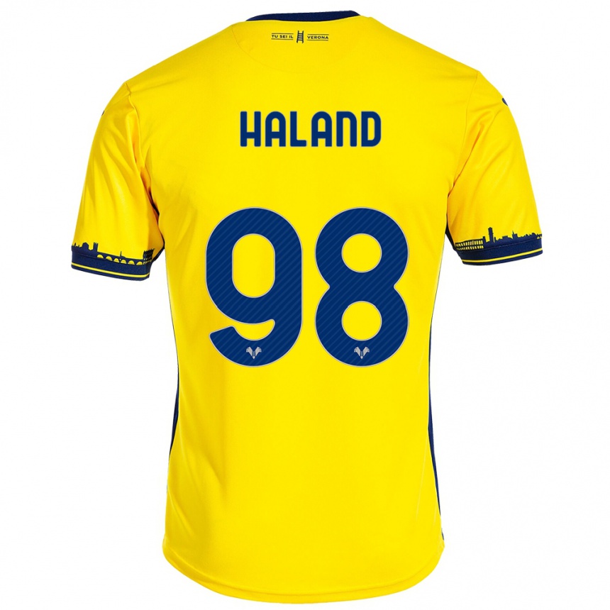 Men Football Benedicte Iversen Håland #98 Yellow Away Jersey 2023/24 T-Shirt Canada