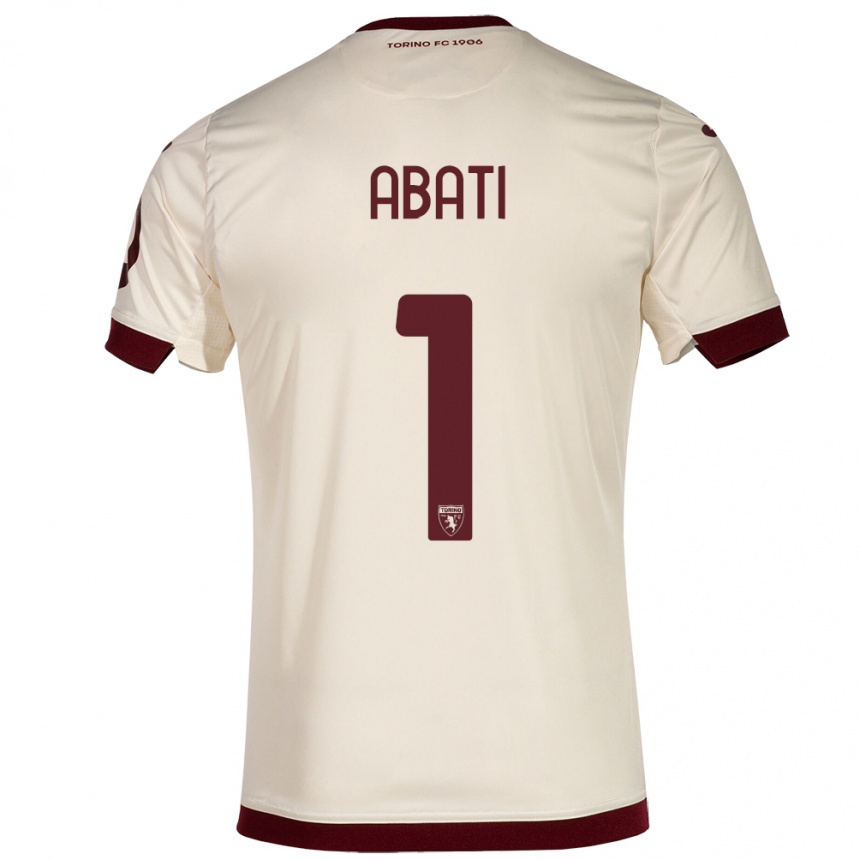 Men Football Lorenzo Abati #1 Champagne Away Jersey 2023/24 T-Shirt Canada