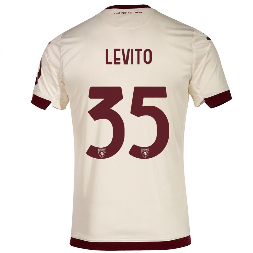 Men Football Isabeau Levito #35 Champagne Away Jersey 2023/24 T-Shirt Canada