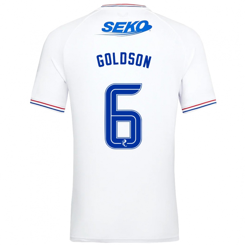 Men Football Connor Goldson #6 White Away Jersey 2023/24 T-Shirt Canada