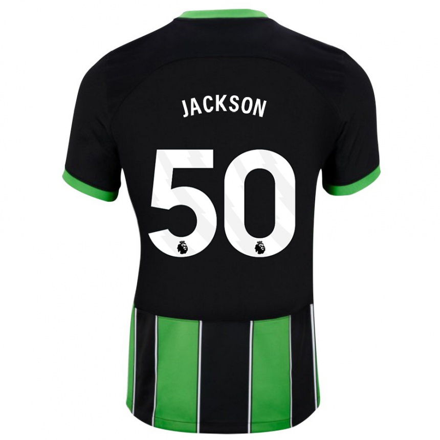 Men Football Ben Jackson #50 Black Green Away Jersey 2023/24 T-Shirt Canada