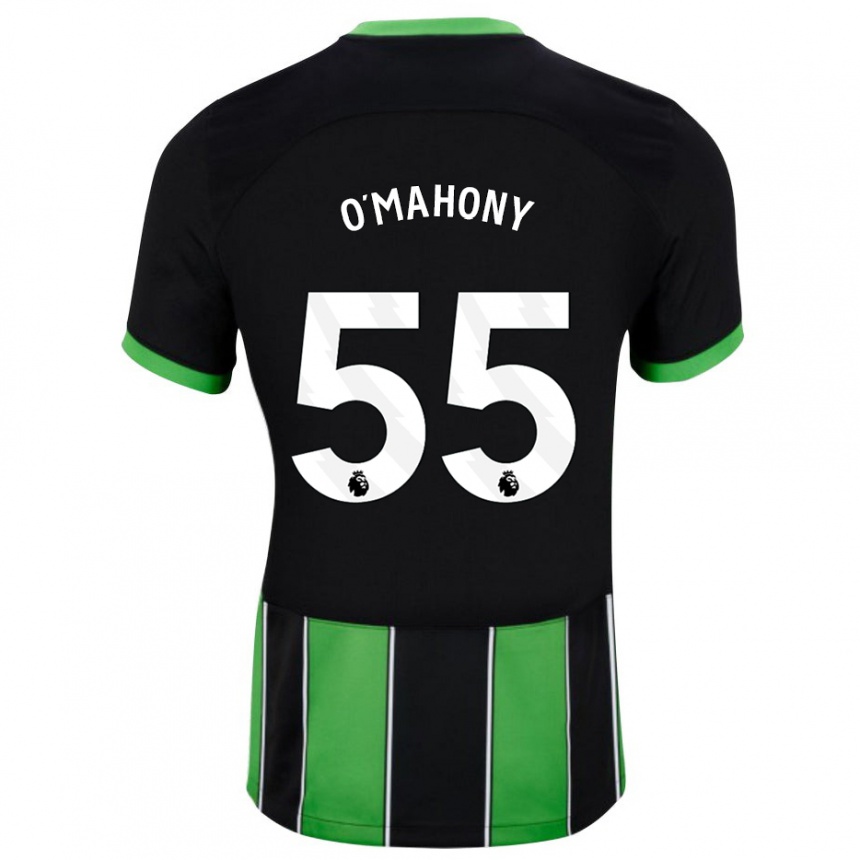 Men Football Mark O'mahony #55 Black Green Away Jersey 2023/24 T-Shirt Canada