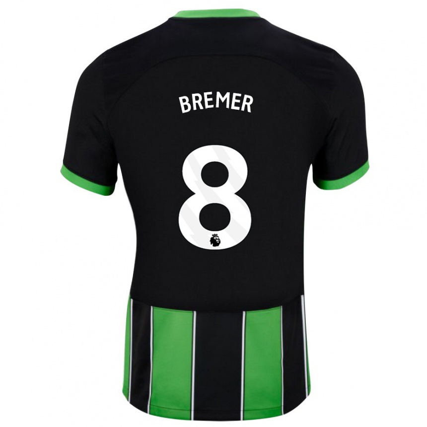 Homme Football Maillot Pauline Bremer #8 Vert Noir Tenues Extérieur 2023/24 Canada