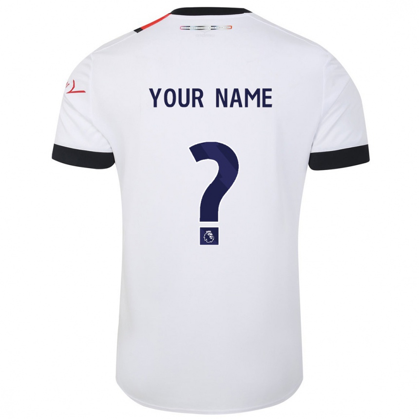 Men Football Your Name #0 White Away Jersey 2023/24 T-Shirt Canada