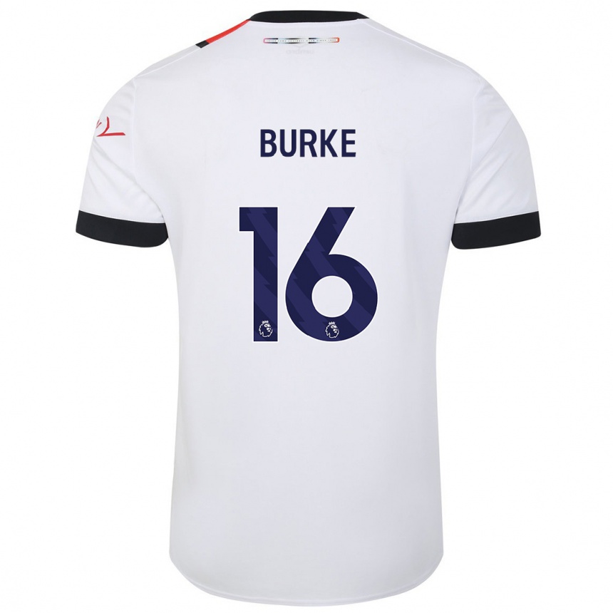 Men Football Reece Burke #16 White Away Jersey 2023/24 T-Shirt Canada