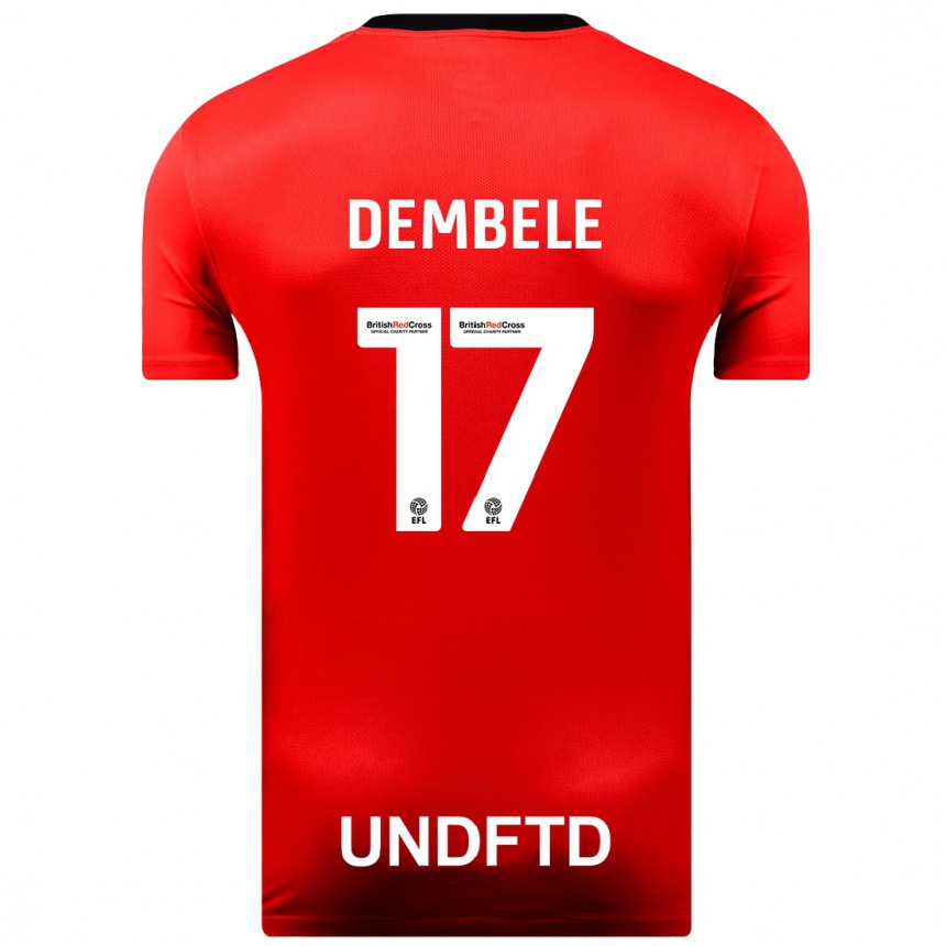 Men Football Siriki Dembélé #17 Red Away Jersey 2023/24 T-Shirt Canada