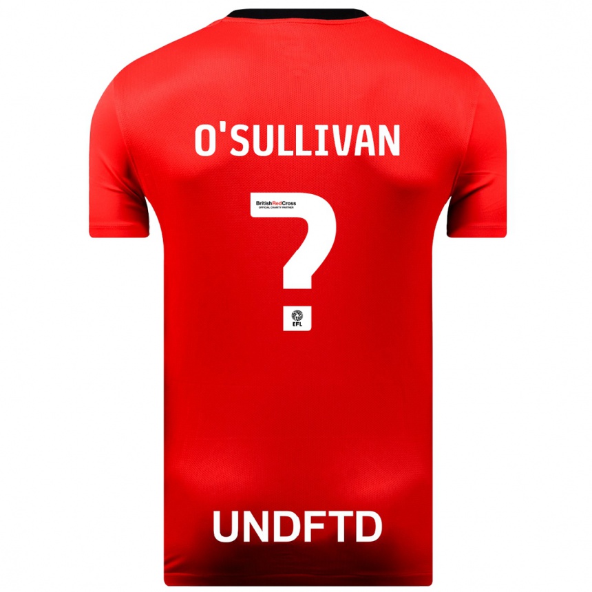 Men Football William O'sullivan #0 Red Away Jersey 2023/24 T-Shirt Canada