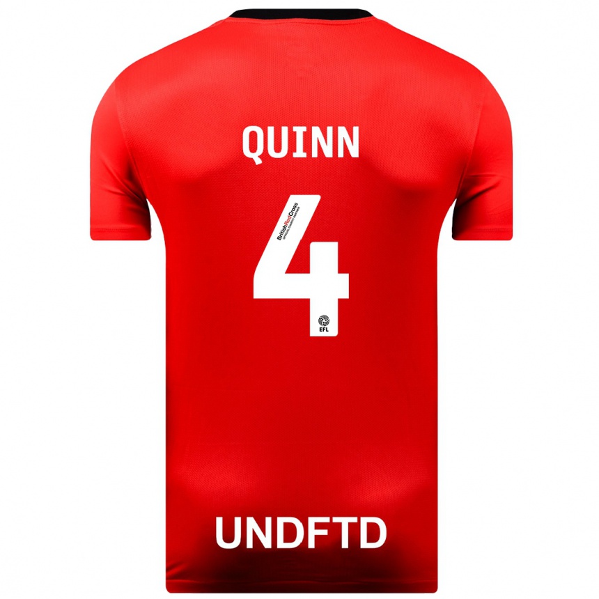 Men Football Louise Catherine Quinn #4 Red Away Jersey 2023/24 T-Shirt Canada