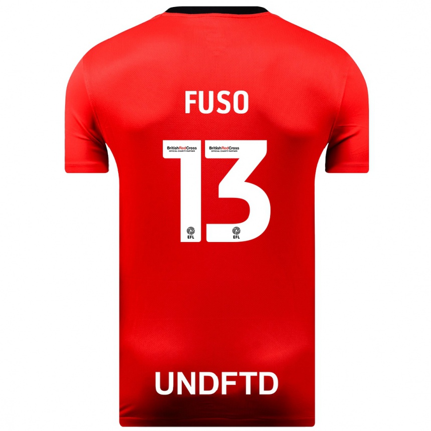 Men Football Ivana Fuso #13 Red Away Jersey 2023/24 T-Shirt Canada